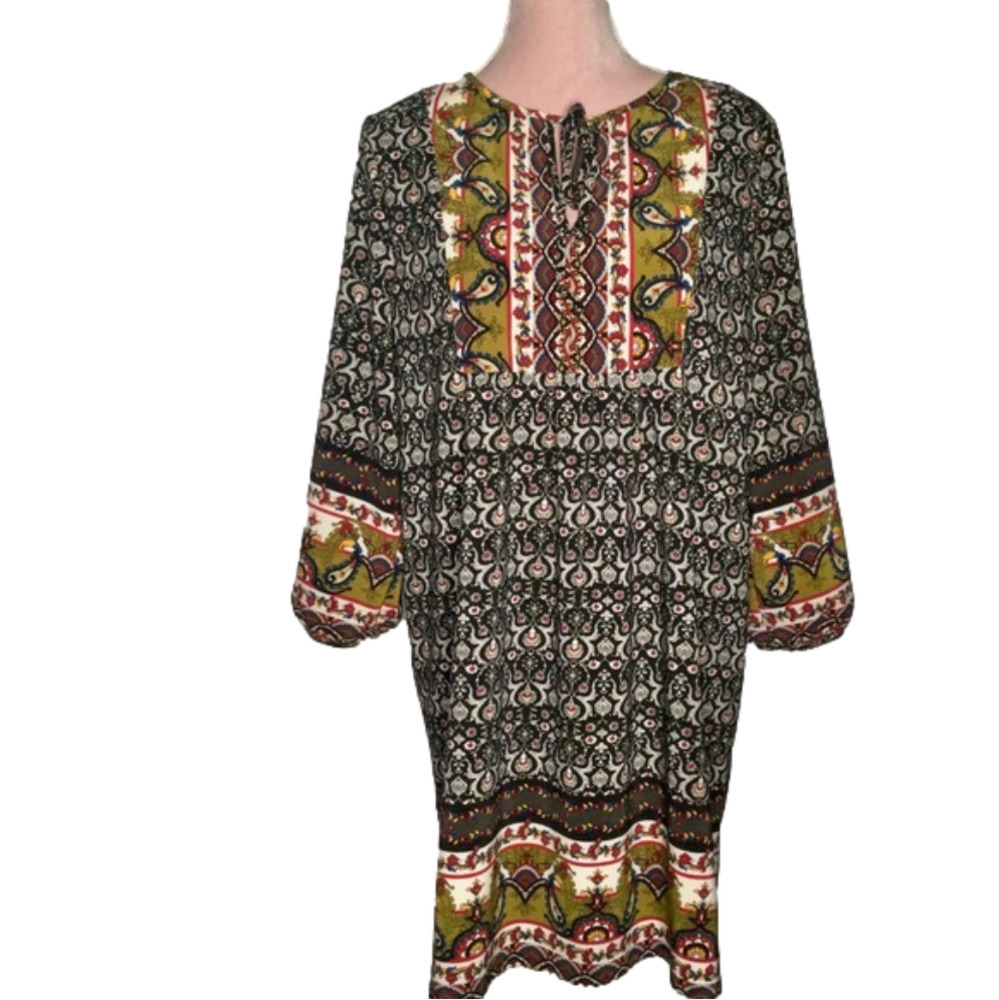 MIIN colourful casual‎ folk dress.